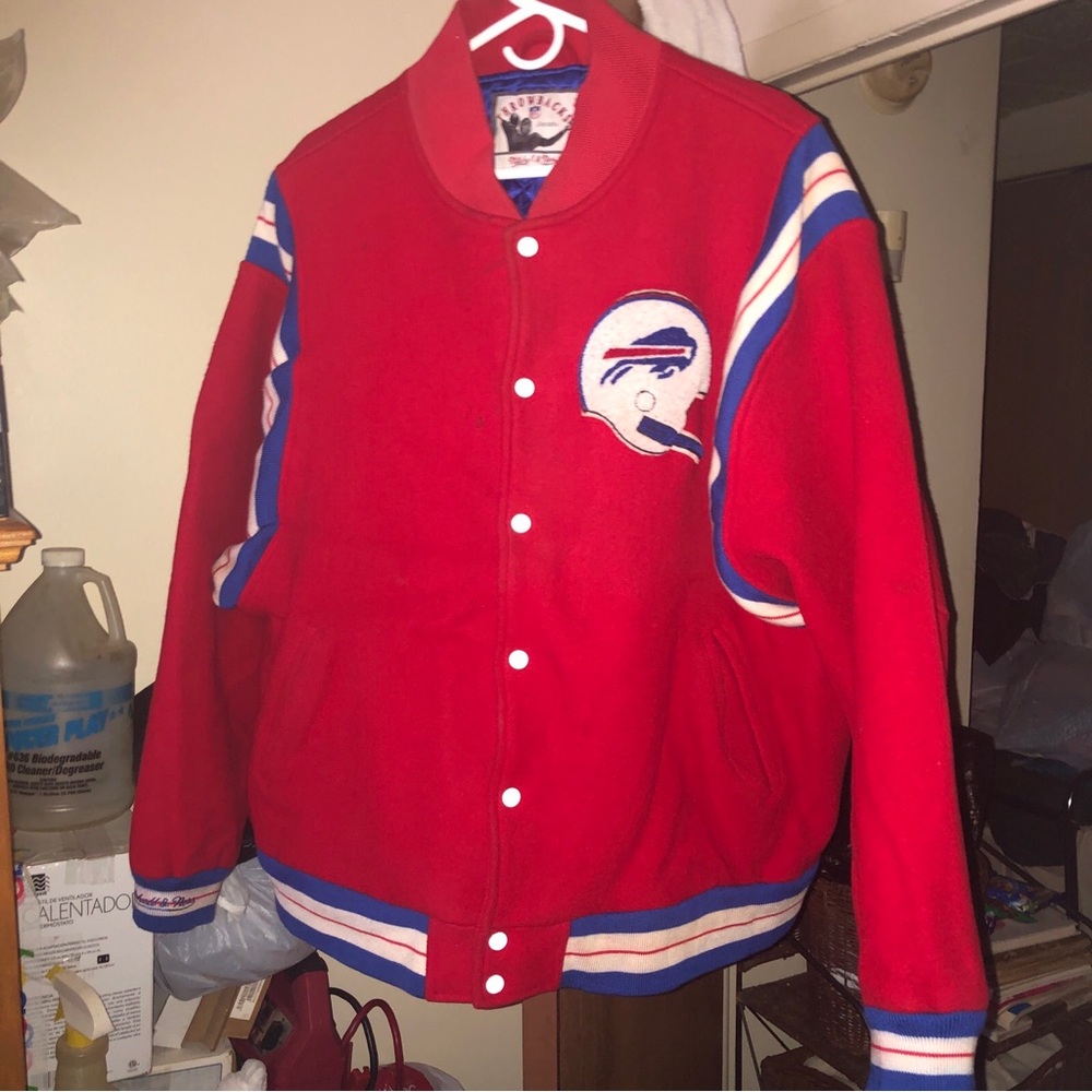 OJ SIMPSON BUFFALO BILLS WOOL HEAVY JACKET VINTAGE LOOK SIZE 60 MEAN 4XL